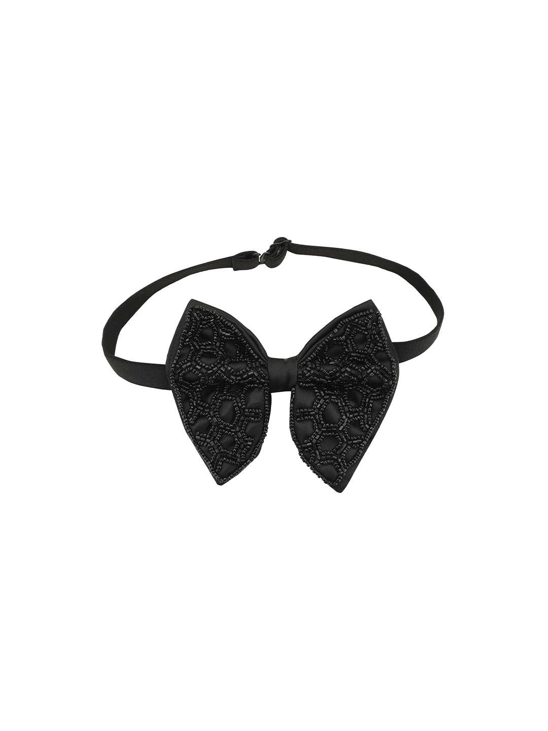 

Alvaro Castagnino Men Bead Embroidered Cummerband & Bow Tie Set, Black