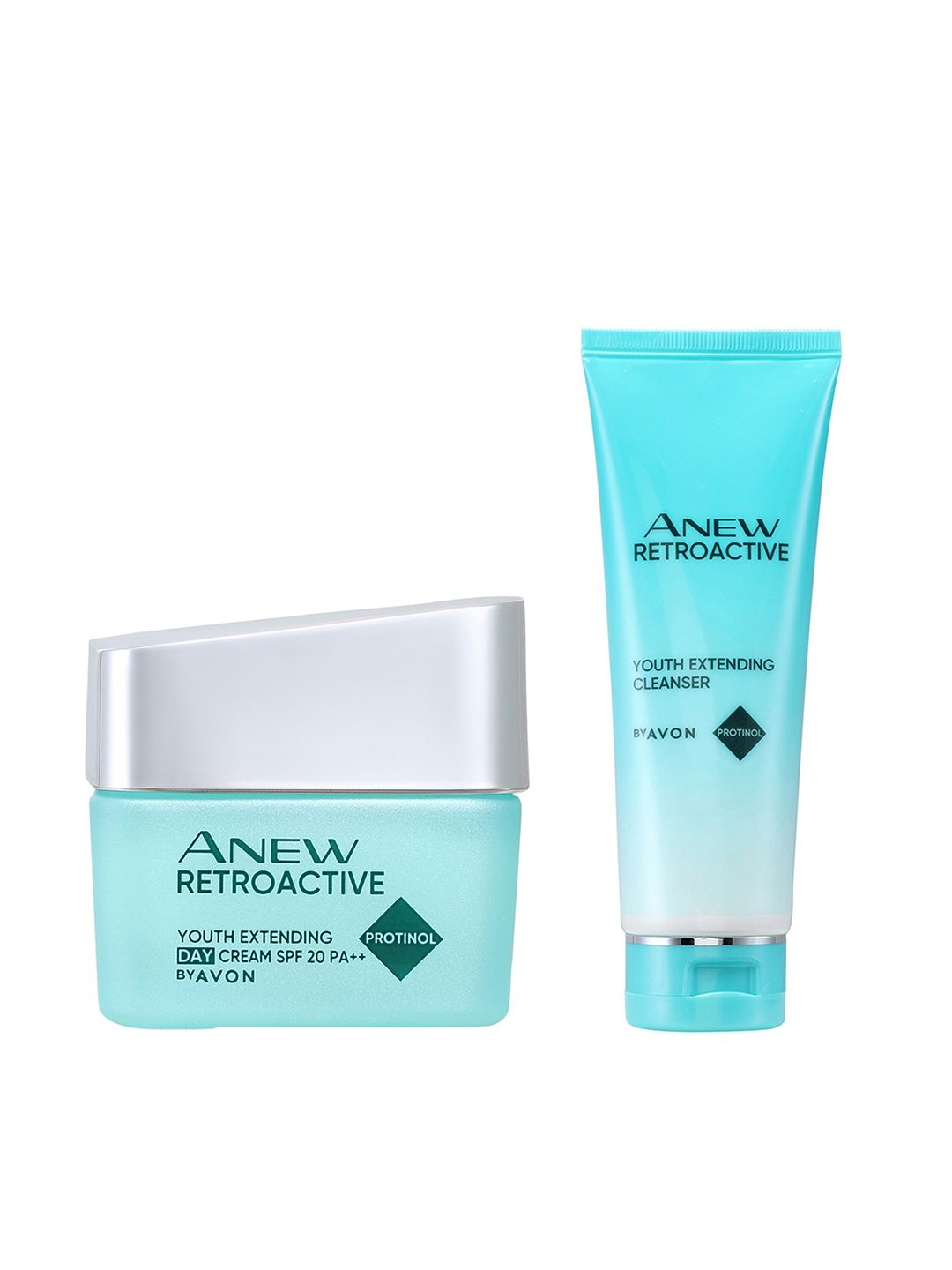

Avon Anew Retroactive Youth Extending SPF 20 PA++ Day Cream 50g & Cleanser 125g, Blue
