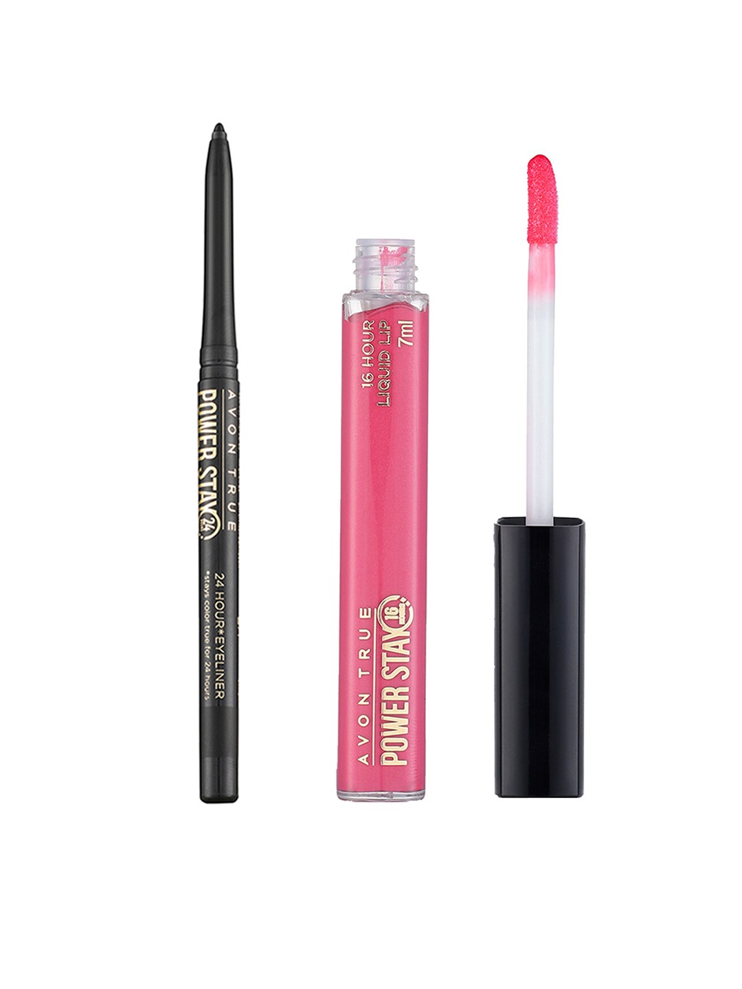 

Avon Set of True Powerstay Liquid Lipstick 7ml & Waterproof Eyeliner 0.28g, Pink