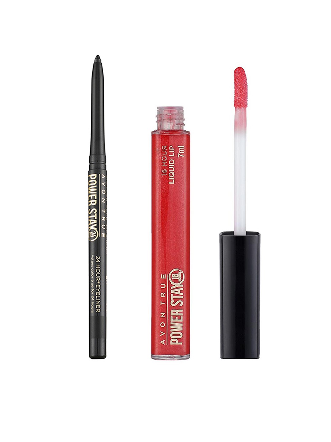 

Avon Set of True Powerstay Liquid Lipstick 7ml & Waterproof Eyeliner 0.28g, Red