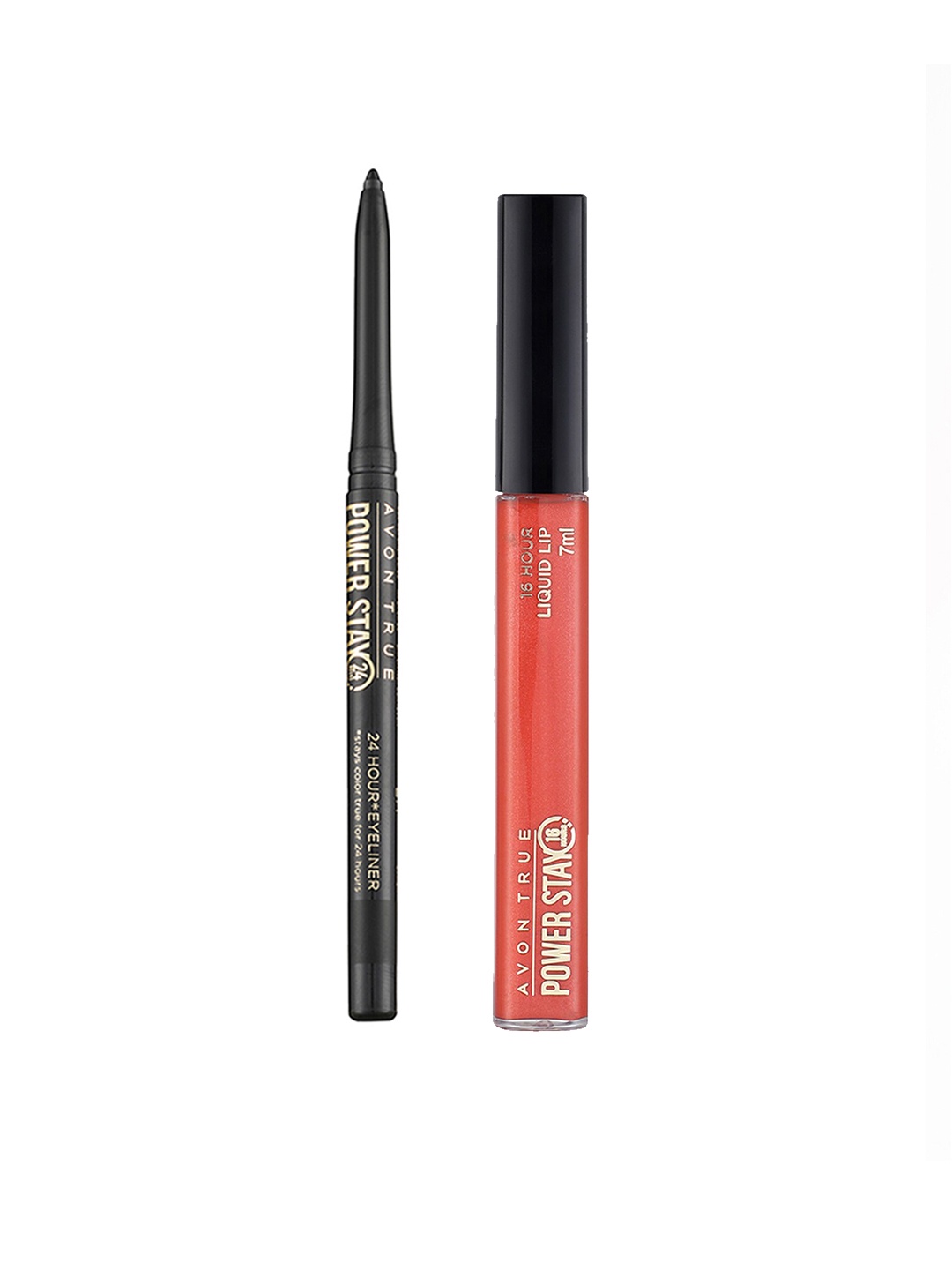 

Avon Set of True Powerstay Liquid Lipstick 7ml & Waterproof Eyeliner 0.28g, Orange
