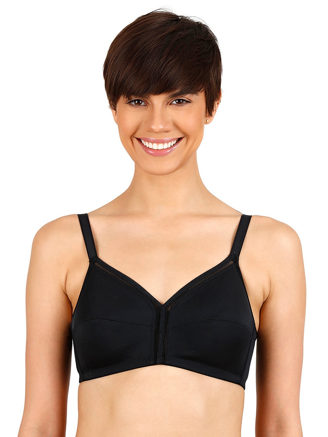 

Zivame Black Solid Non-Wired Non Padded Everyday Bra