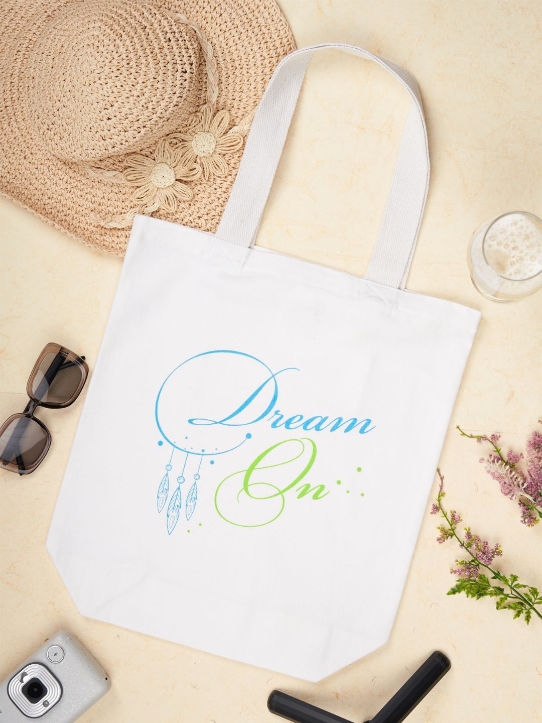 

Doodle Cotton Dreamer Tote Bag, White
