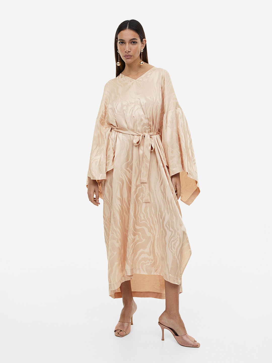 

H&M Women Oversized Kaftan Dress, Beige