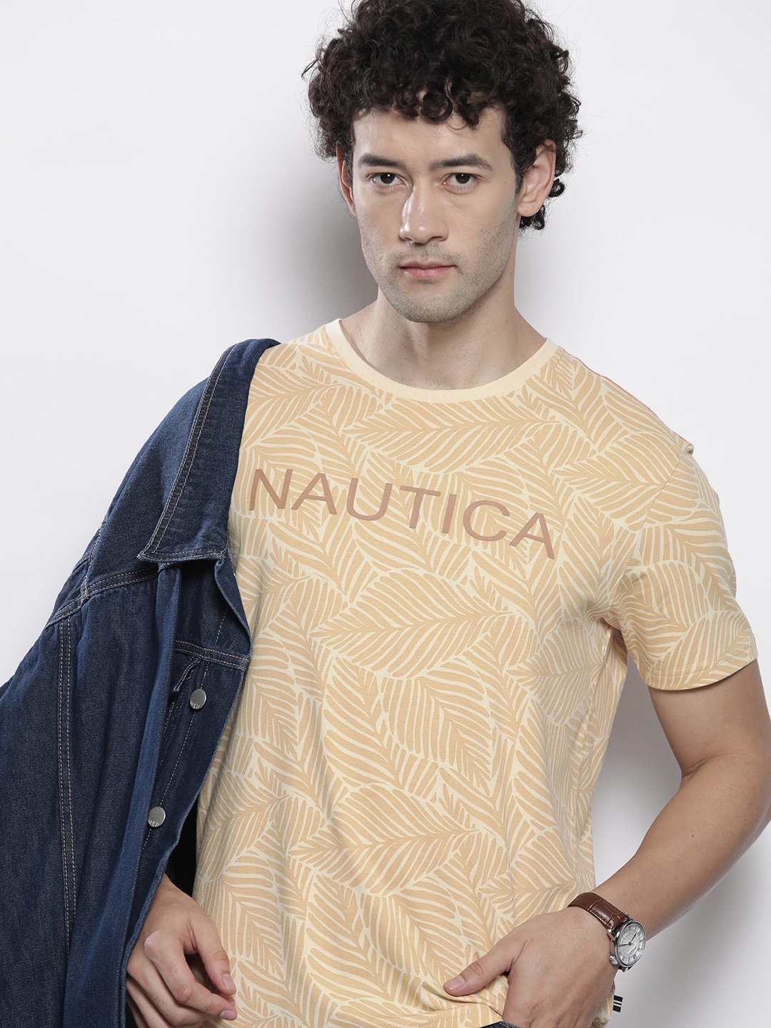 

Nautica Tropical Printed T-shirt, Beige