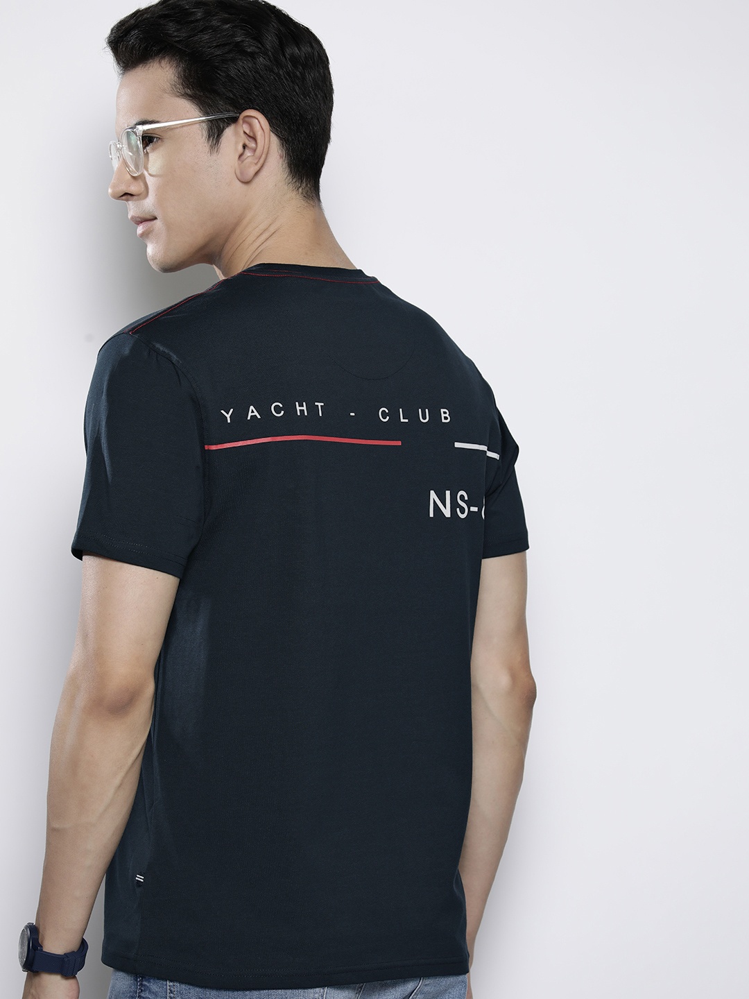 

Nautica Printed T-shirt, Navy blue