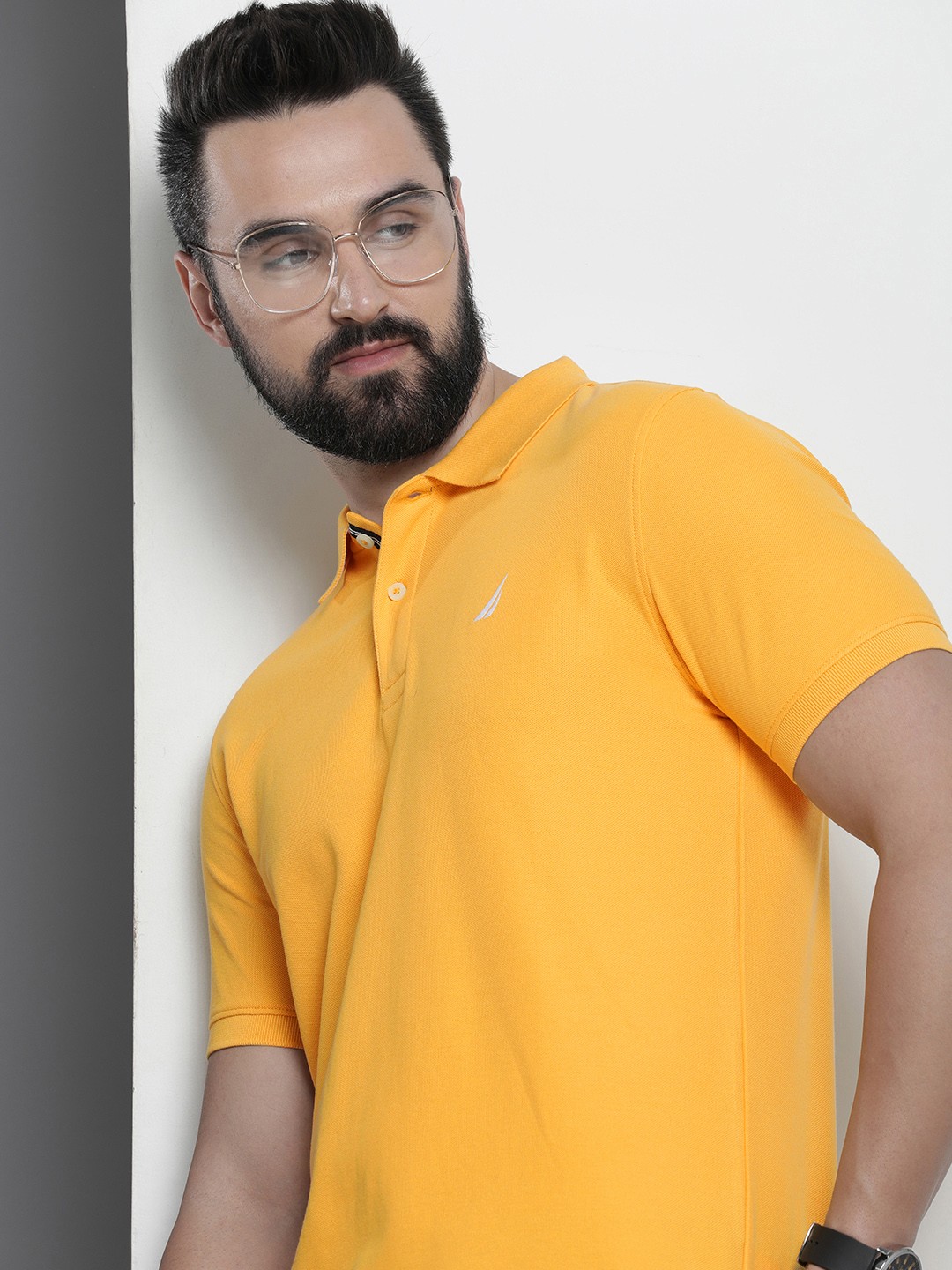 

Nautica Polo Collar Pure Cotton T-shirt, Yellow