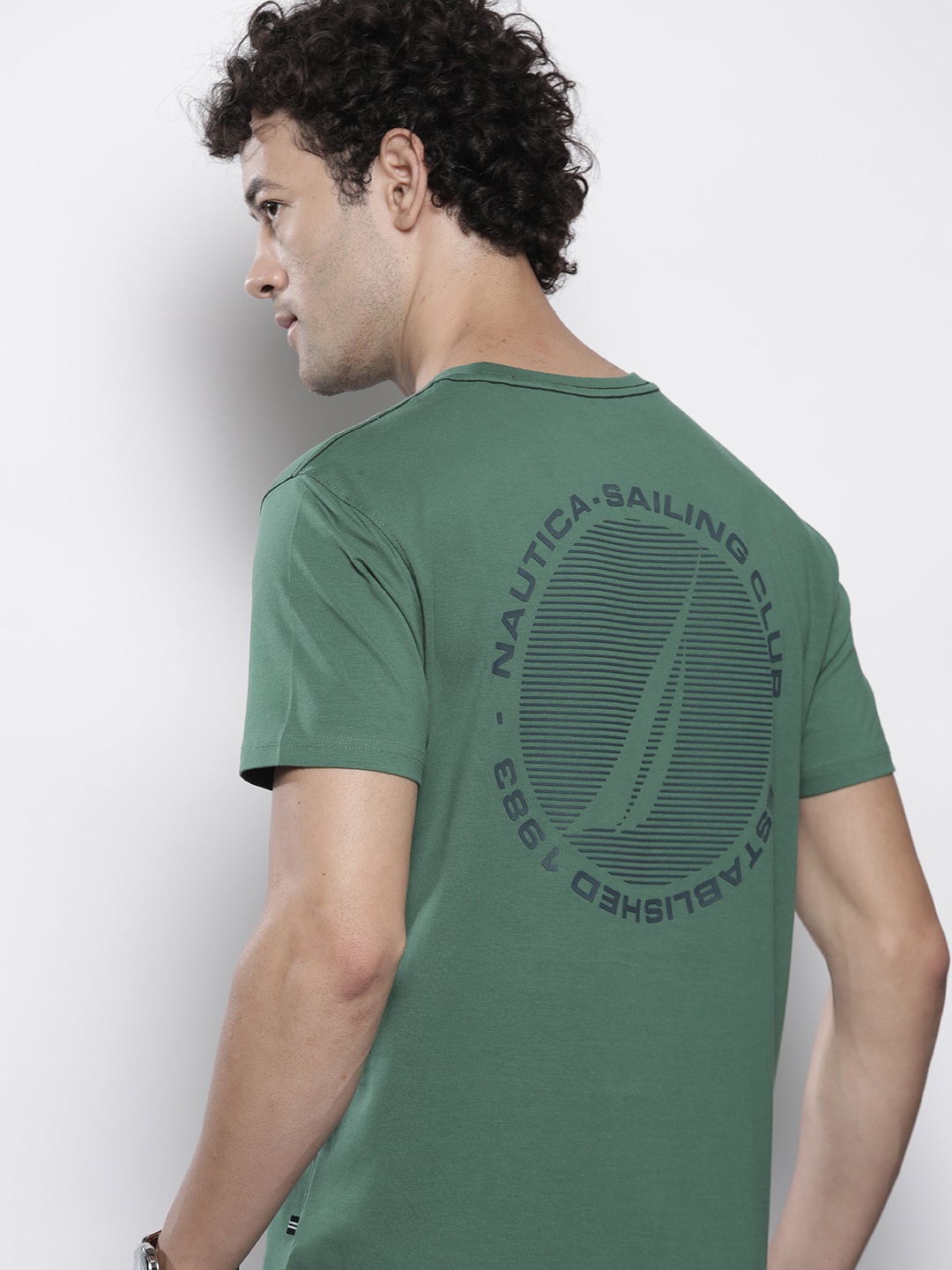 

Nautica Brand Logo Printed T-shirt, Green