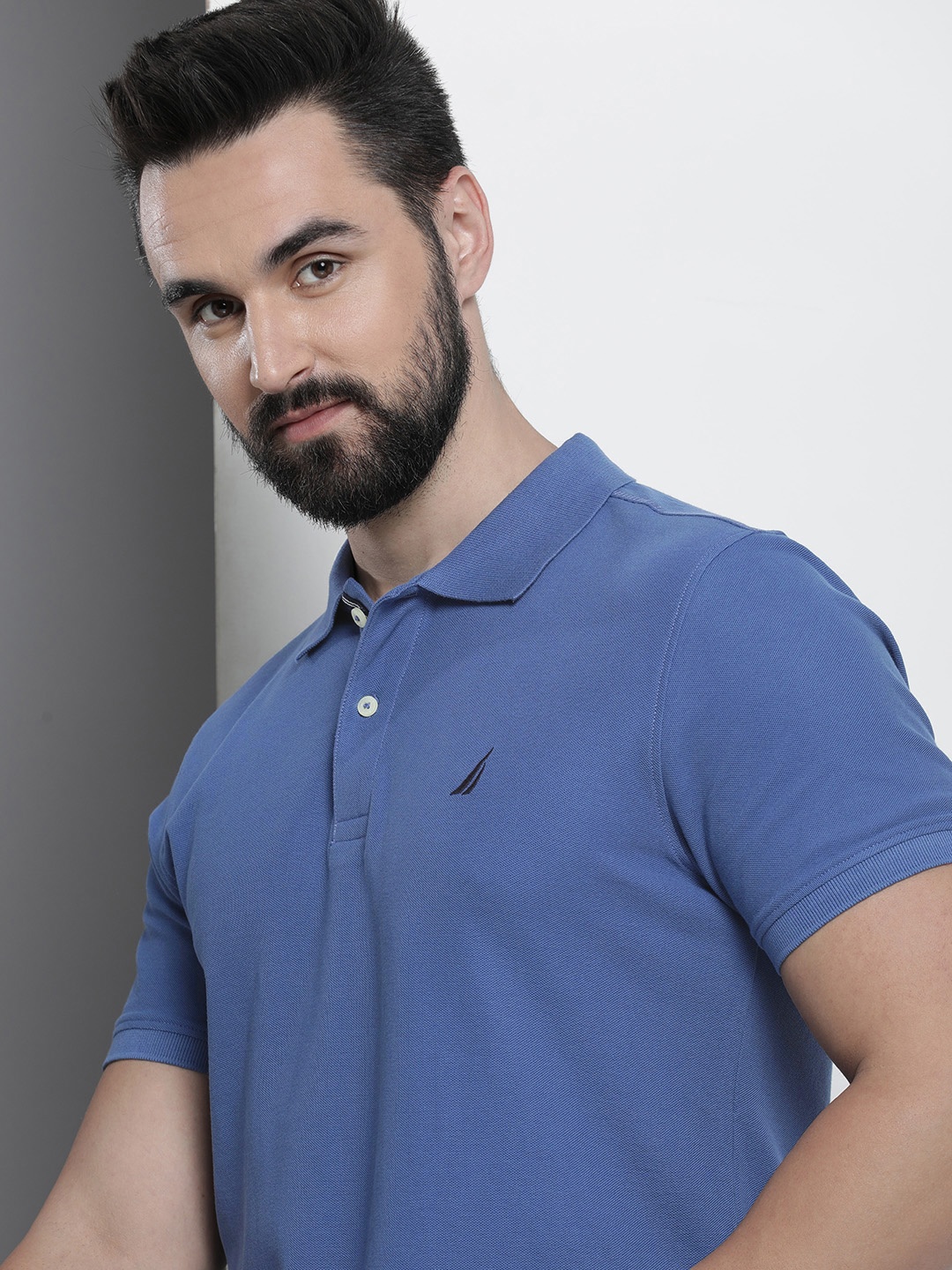 

Nautica Polo Collar Pure Cotton T-shirt, Blue