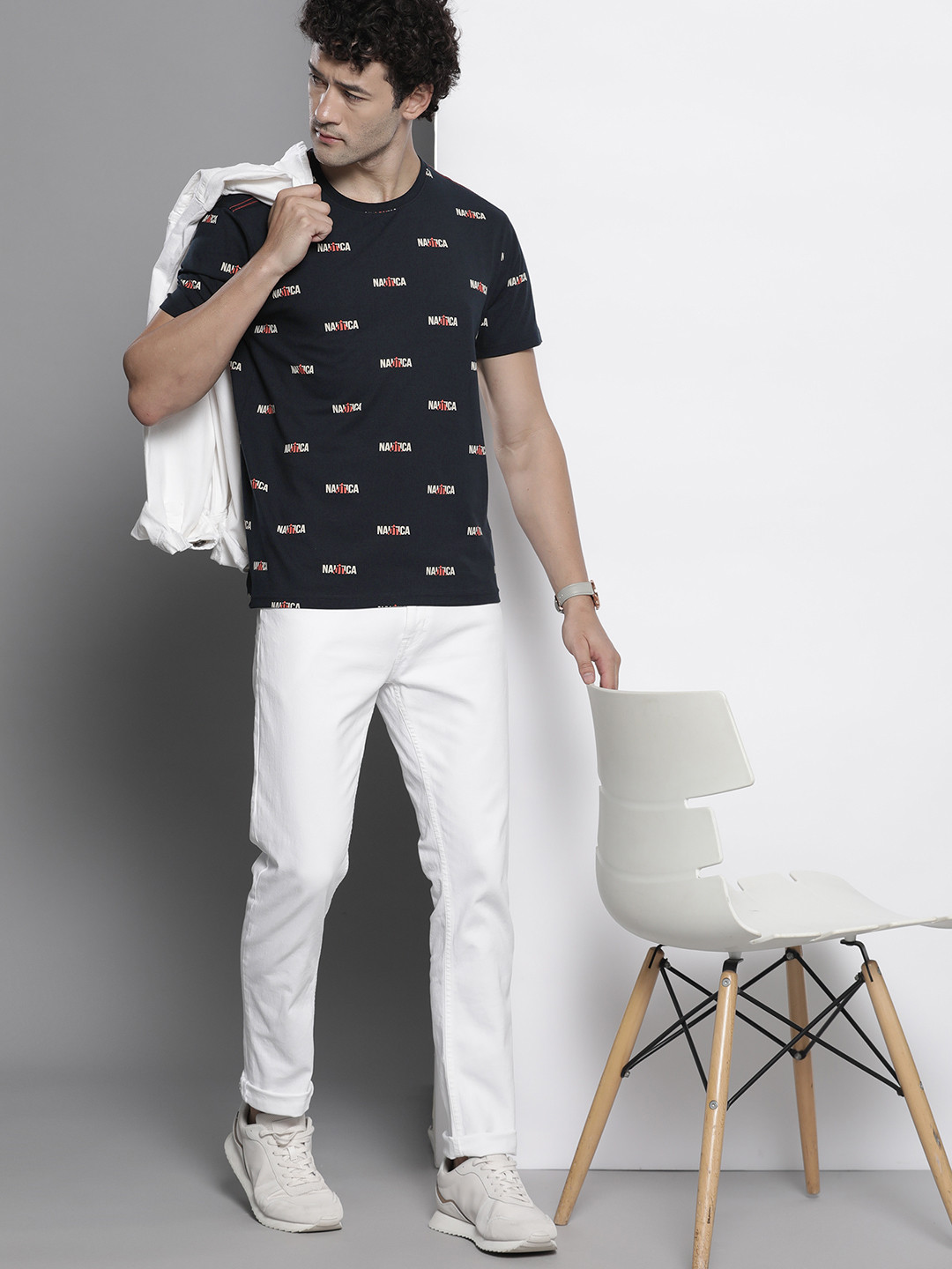 

Nautica Brand Logo Printed T-shirt, Navy blue