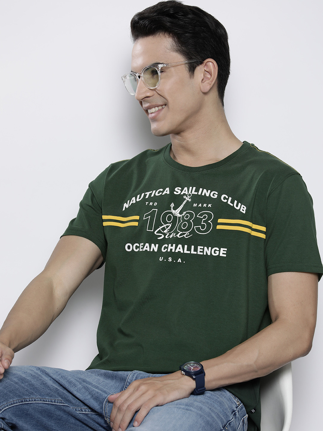 

Nautica Typography Print T-shirt, Green