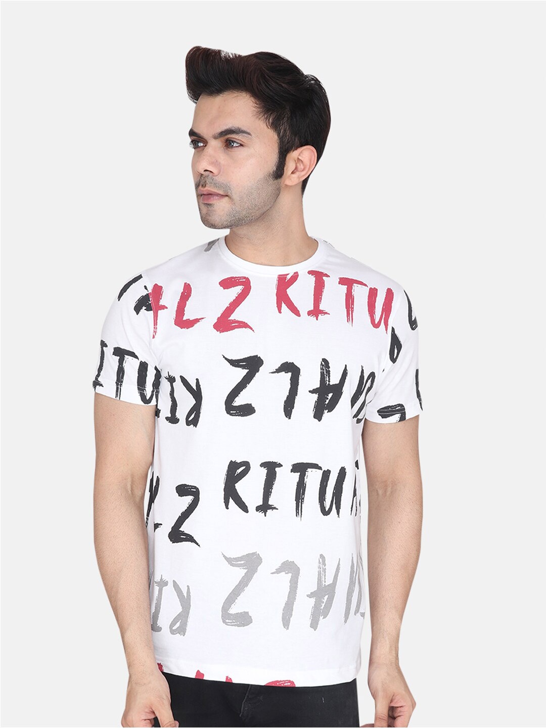 

Albion Relaxed Fit Typography Printed Pure Cotton T-shirt, White