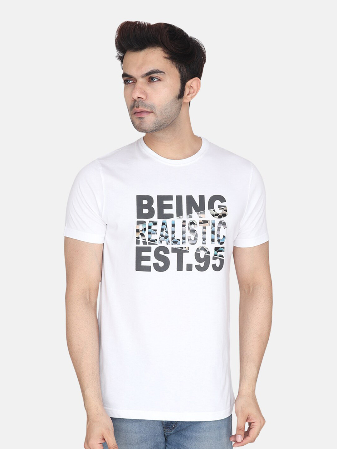 

Albion Relaxed Fit Typography Printed Pure Cotton T-shirt, White