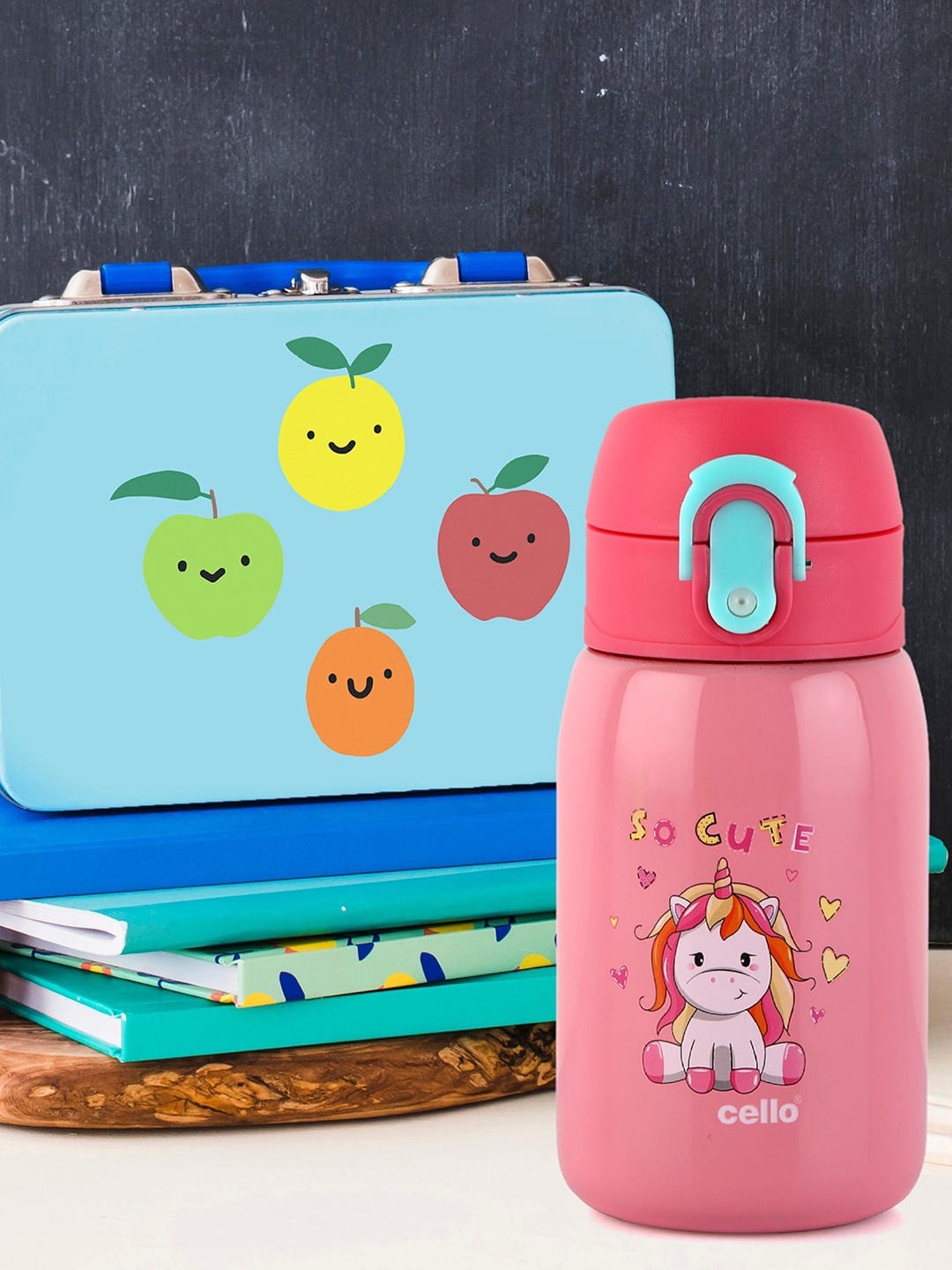 

Cello Junior Pink Printed Stainless Steel Water Bottle - 275 ML