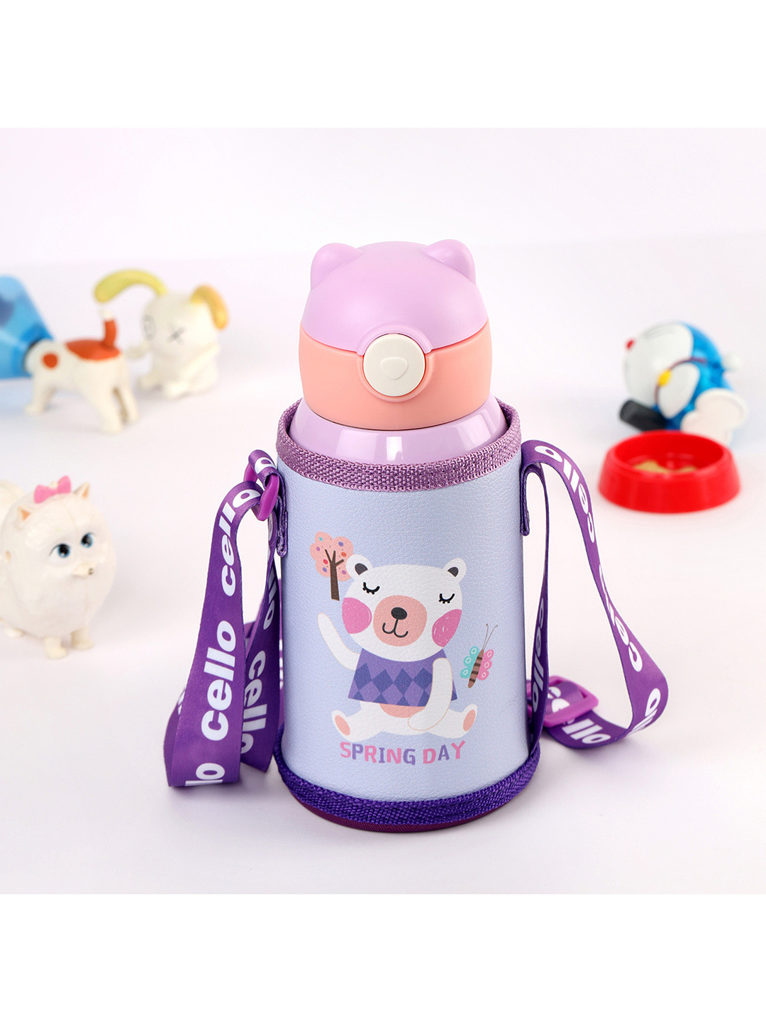 

Cello Toddy Purple Hot & Cold Stainless Steel Kids Water Bottle- 550ml