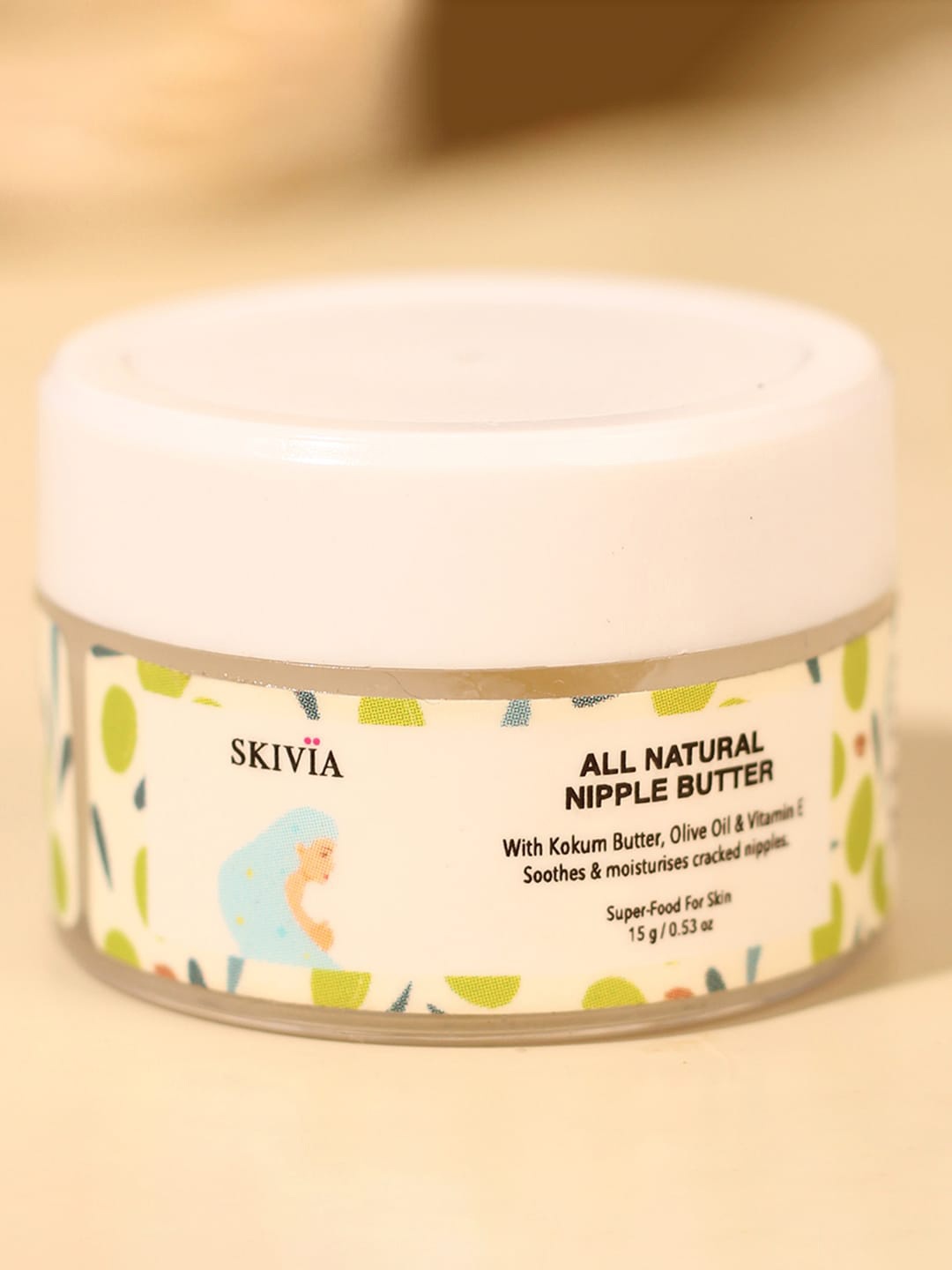

SKIVIA All Natural Vitamin E & Kokum Butter Nipple Butter - 15g, White
