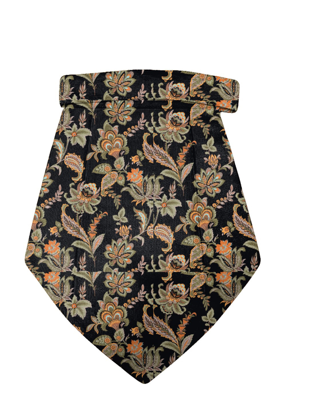 

Blacksmith Men Floral Printed Party Cravat, Black