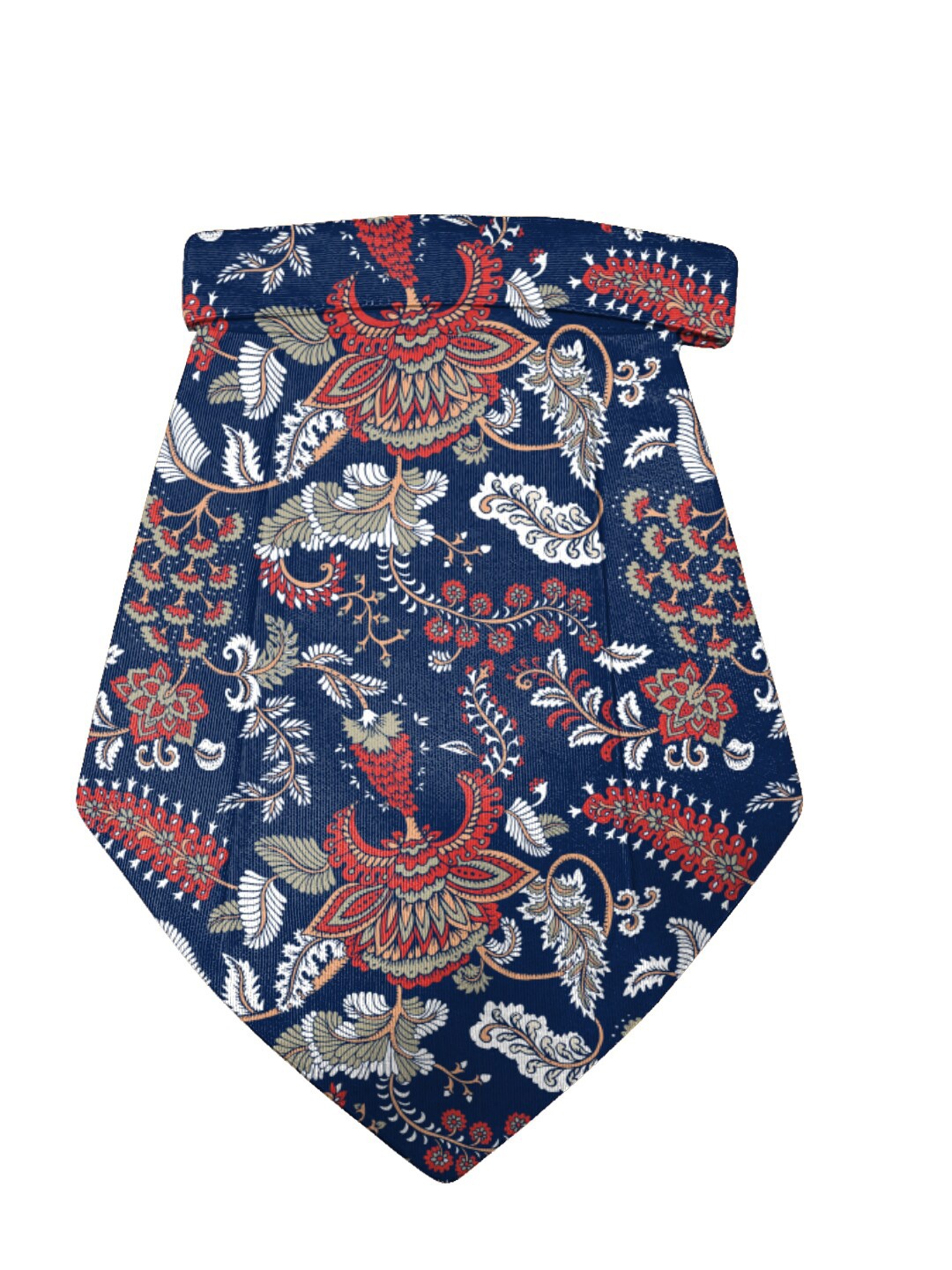 

Blacksmith Men Floral Printed Satin Cravat, Blue