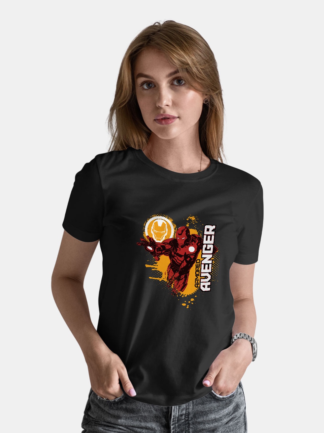 

macmerise Avengers Printed Bio Finish Cotton T-shirt, Black