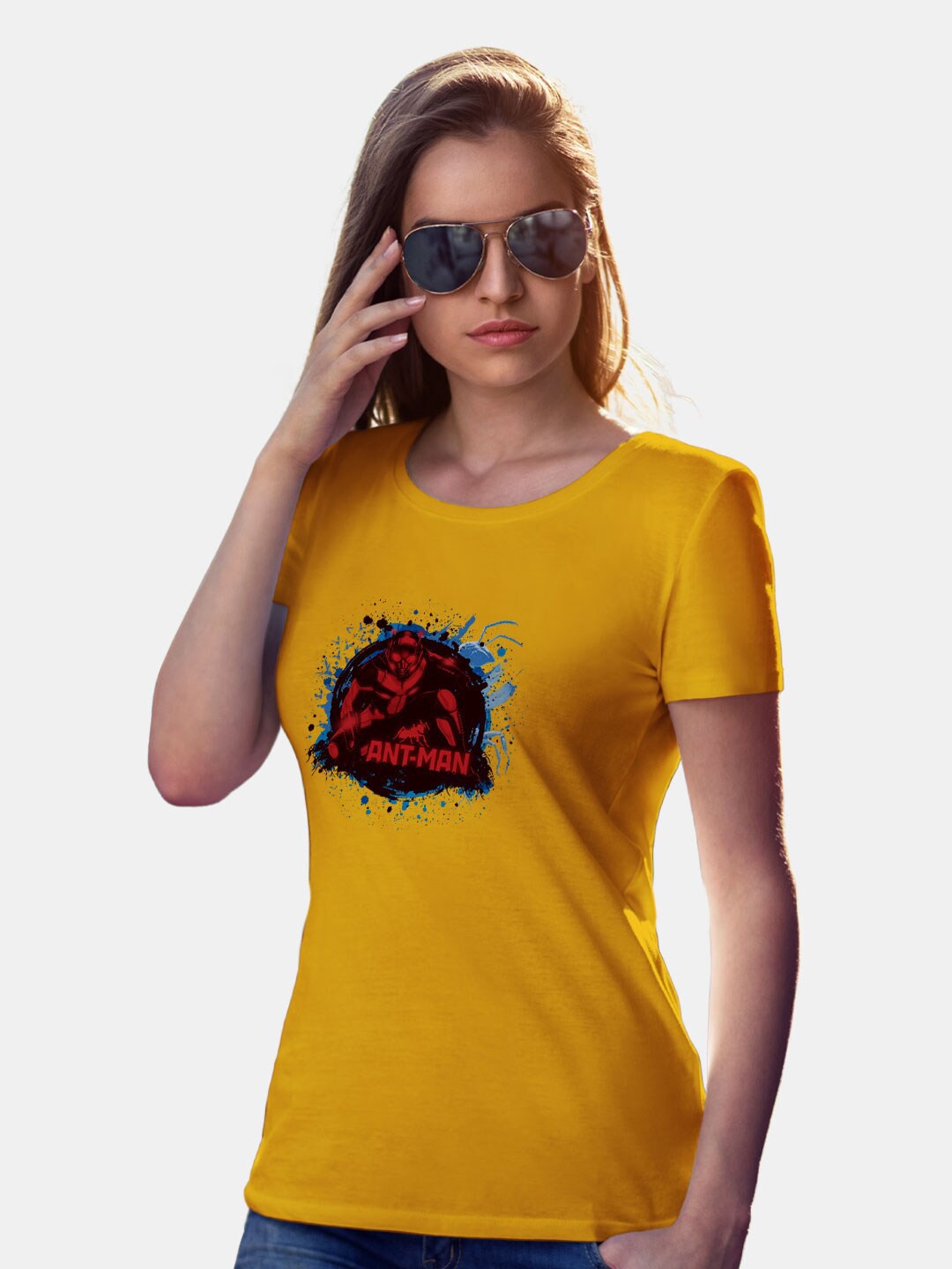 

macmerise Ant-Man Printed Bio Finish Cotton T-Shirt, Yellow