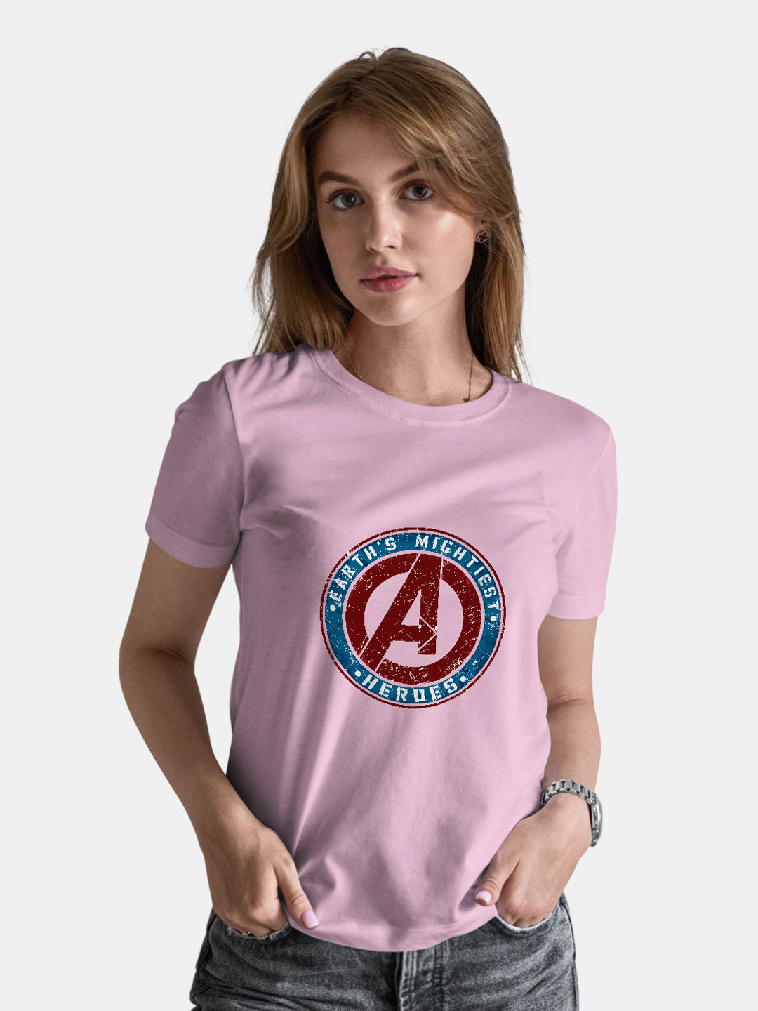 

macmerise Printed Bio Finish T-shirt, Pink