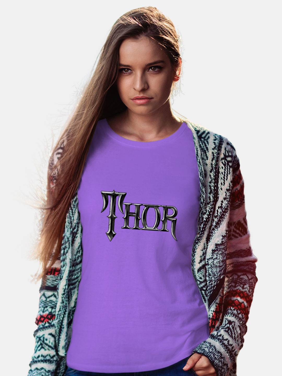 

macmerise Typography Printed Round Neck Short Sleeves Cotton T-shirt, Violet