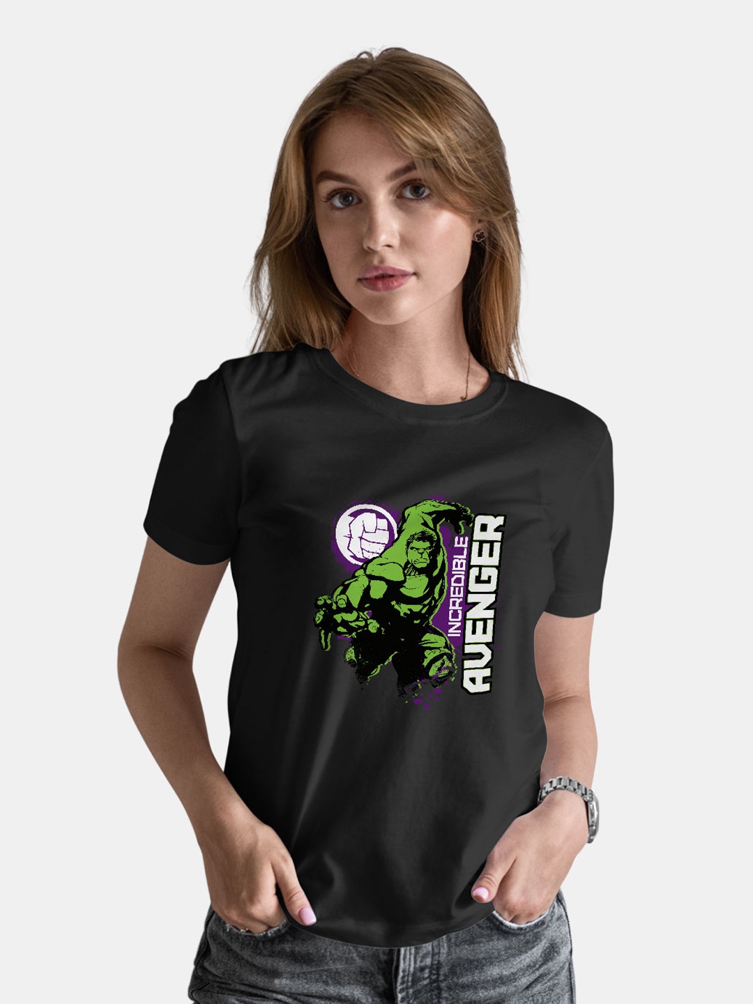 

macmerise Hulk Graphic Printed Bio Finish Cotton T-shirt, Black