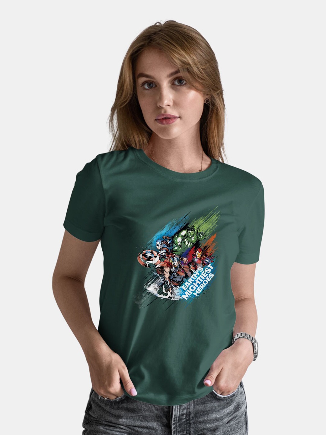 

macmerise Printed Bio Finish T-shirt, Olive