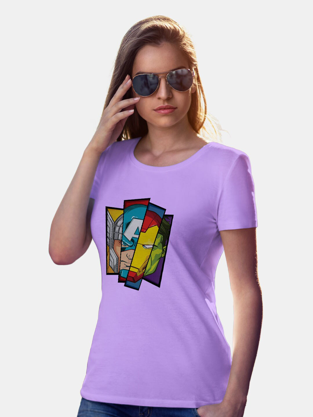 

macmerise Avengers Graphic Printed Bio Finish Cotton T-shirt, Purple