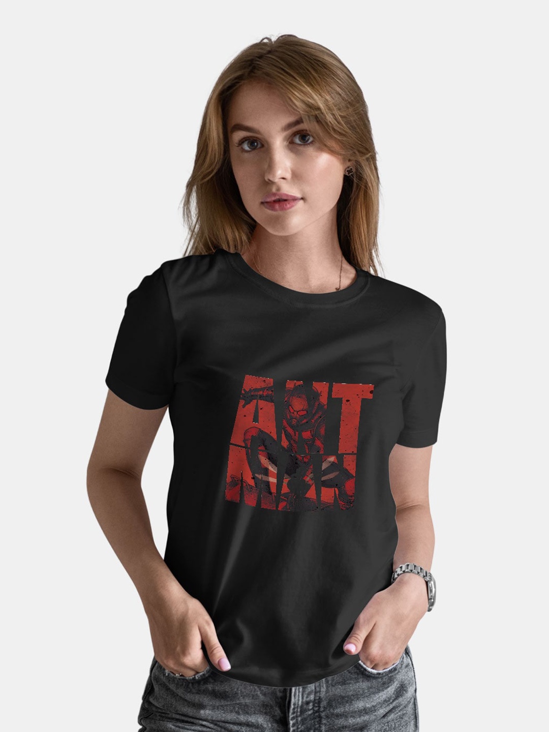 

macmerise Ant Man Printed Bio Finish Cotton T-shirt, Black