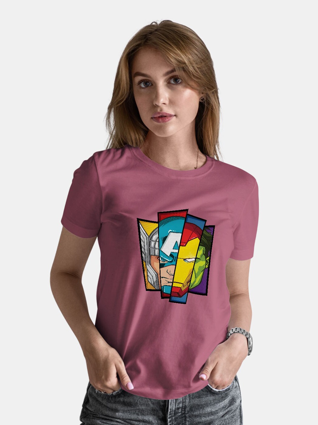 

macmerise Avenger Printed Bio Finish Cotton T-shirt, Violet