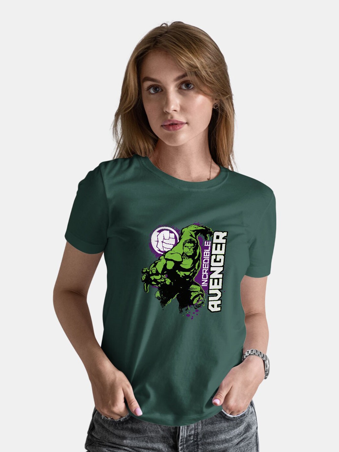 

macmerise Hulk Graphic Printed Bio Finish Cotton T-shirt, Green