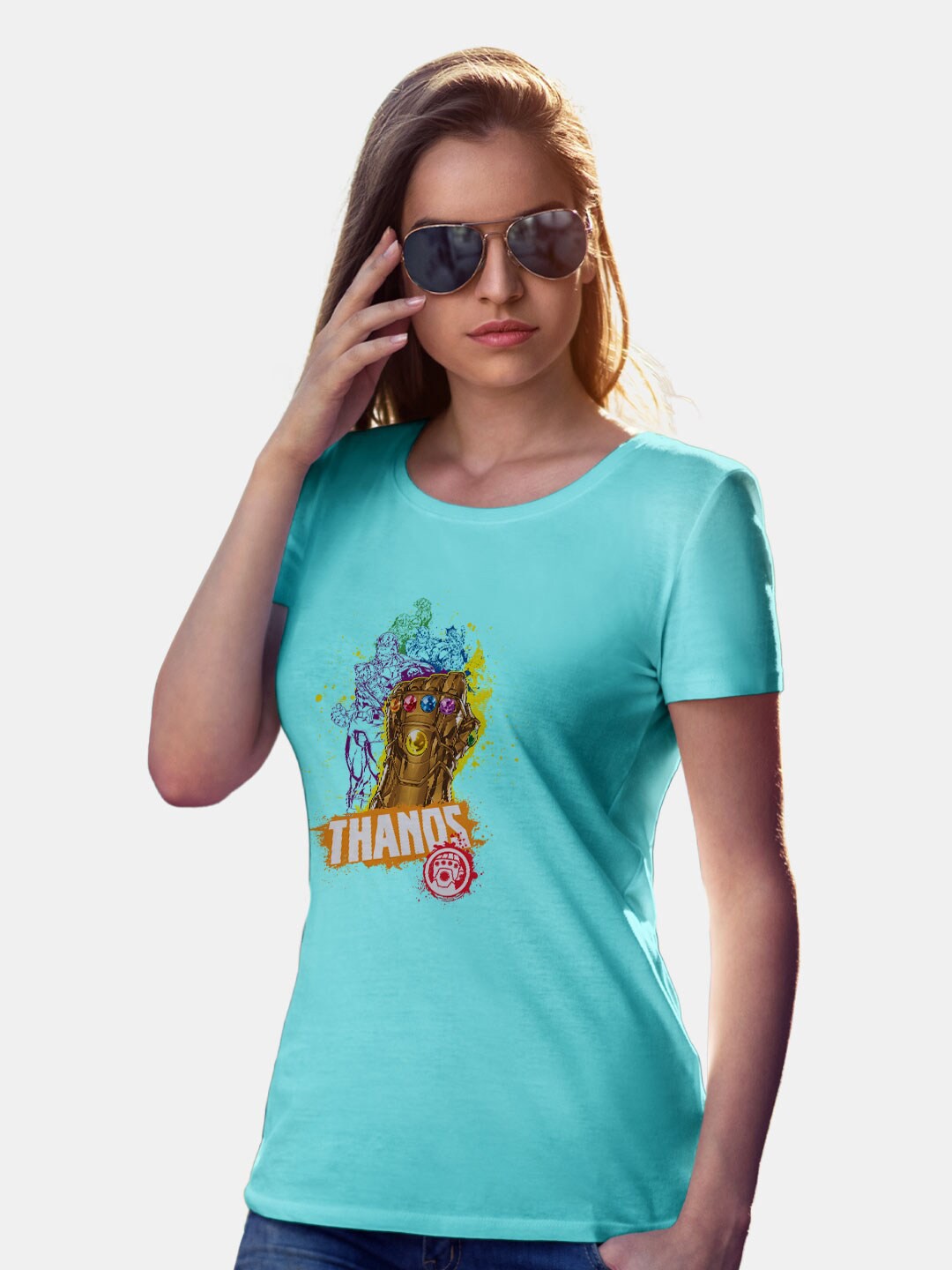 

macmerise Thanos Graphic Printed Bio Finish Cotton T-shirt, Sea green