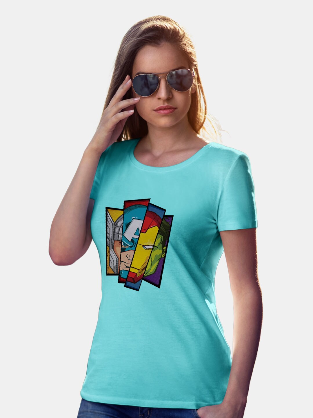 

macmerise Avengers Graphic Printed Bio Finish Cotton T-shirt, Blue