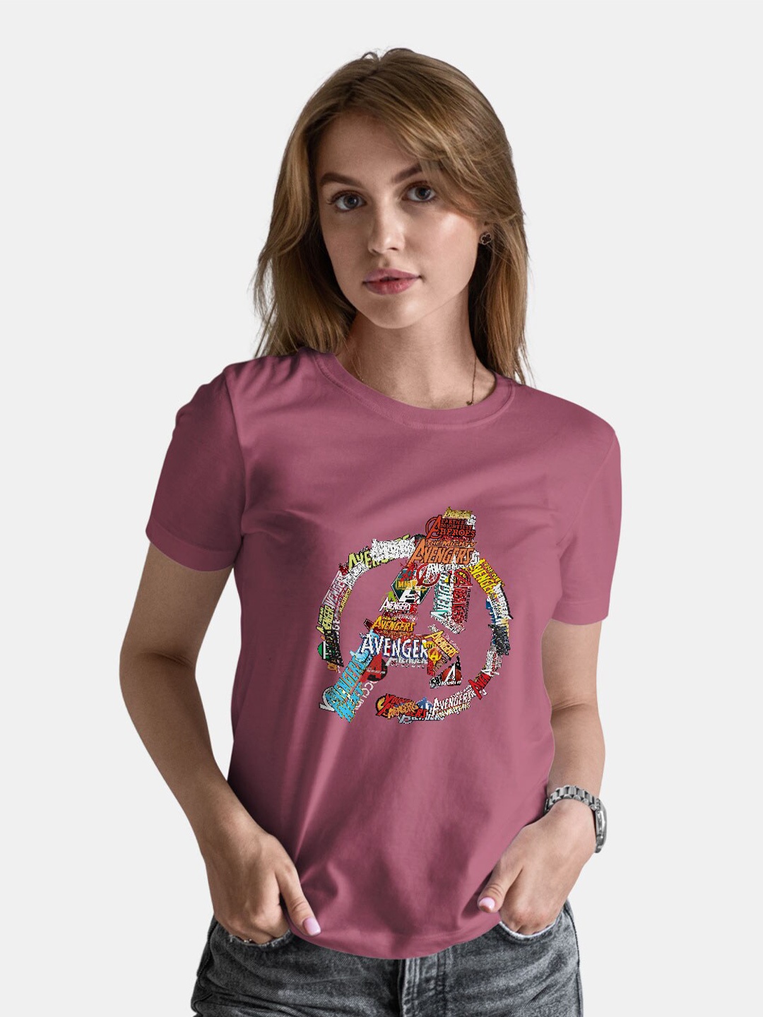 macmerise Avenger Printed Bio Finish Cotton T-shirt, Violet
