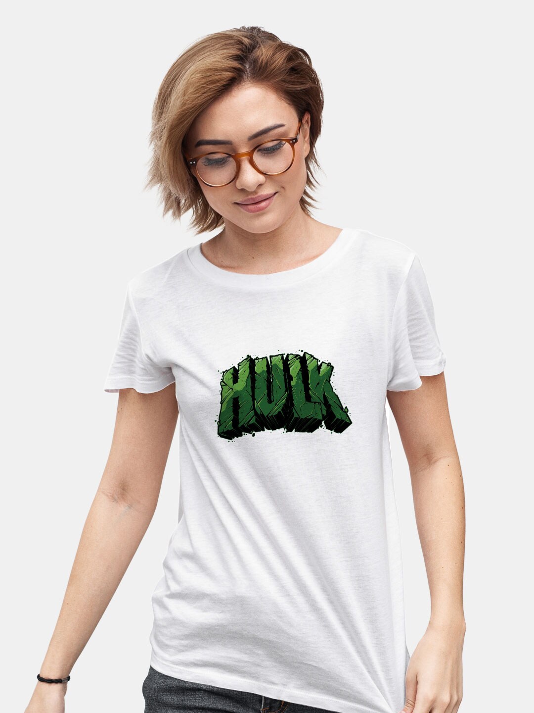 

macmerise Hulk Typography Printed Cotton Bio Finish T-shirt, White
