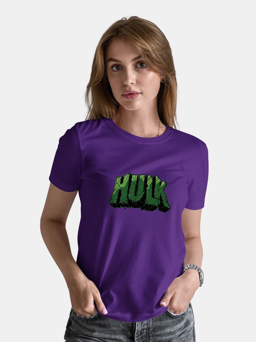 

macmerise Hulk Printed Bio Finish Cotton T-shirt, Purple