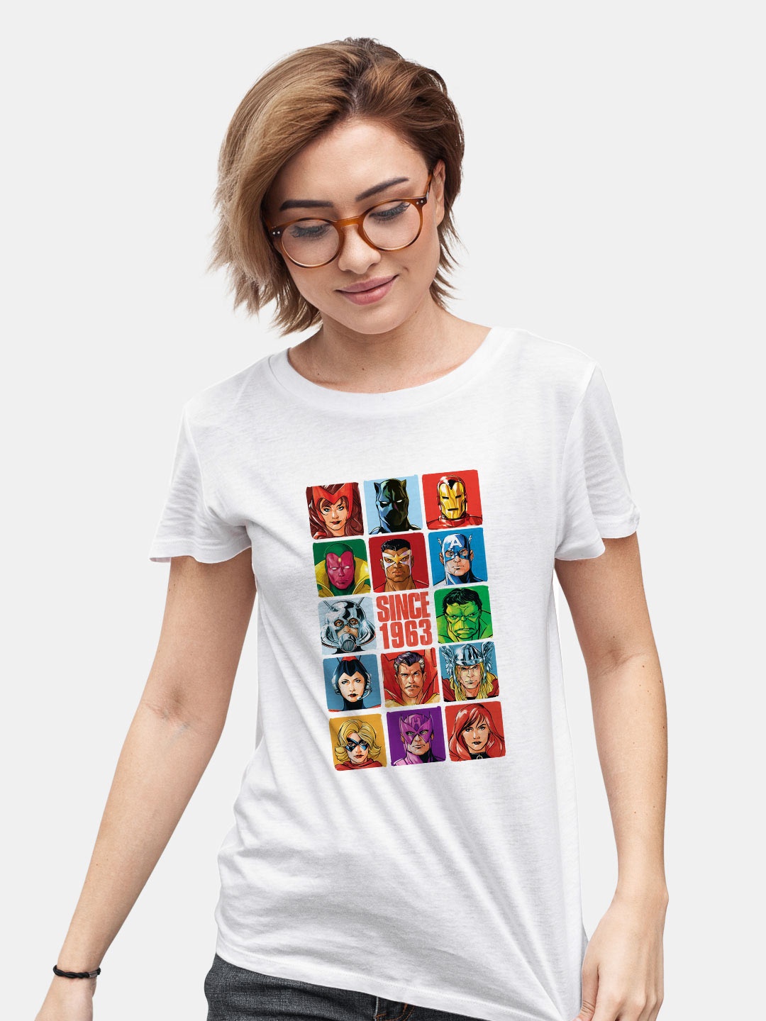 

macmerise Marvel Printed Bio Finish T-shirt, White
