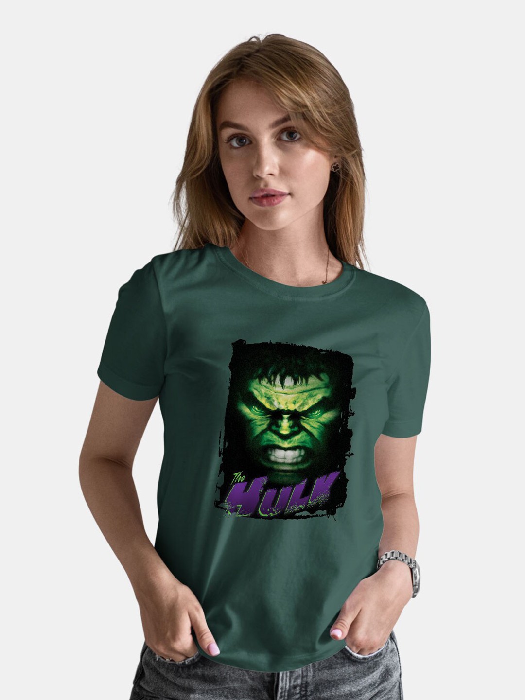

macmerise Hulk Graphic Printed Bio Finish Cotton T-shirt, Green