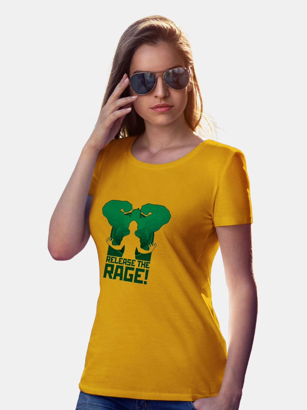

macmerise Hulk Printed Bio Finish Pure Cotton T-shirt, Yellow