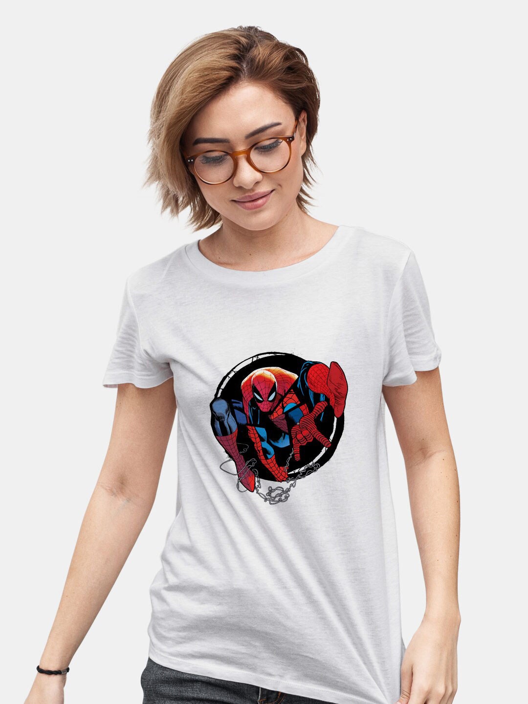 

macmerise Spiderman Printed Bio Finish T-shirt, White