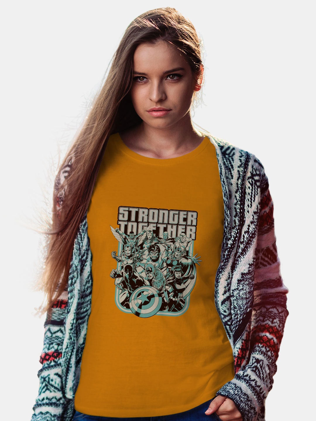 

macmerise Marvel Comic Printed Bio Finish Cotton T-Shirt, Yellow