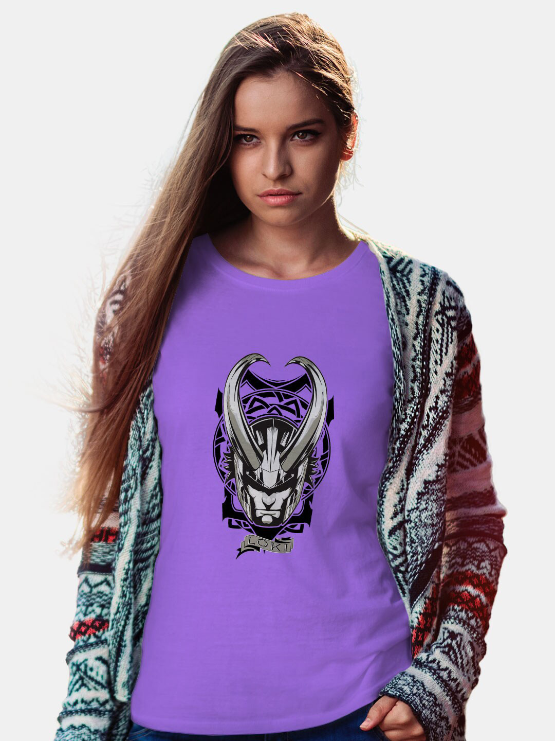 

macmerise Loki Graphic Printed Bio Finish Cotton T-shirt, Purple