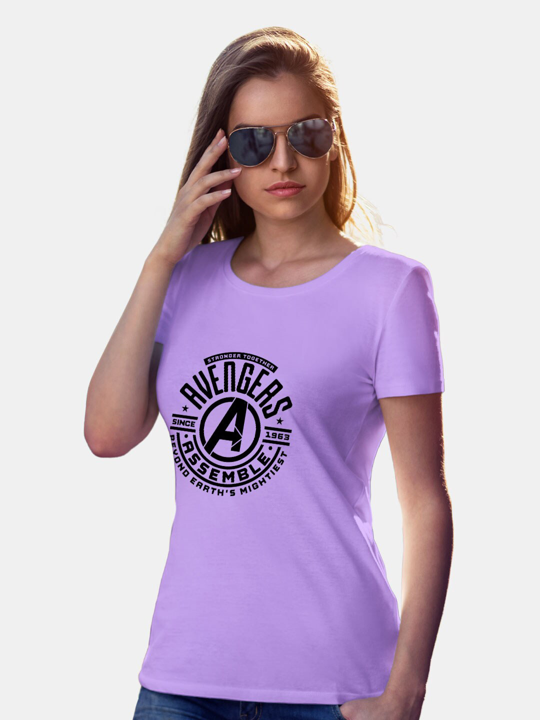 

macmerise Typography Printed Cotton Bio Finish T-shirt, Violet