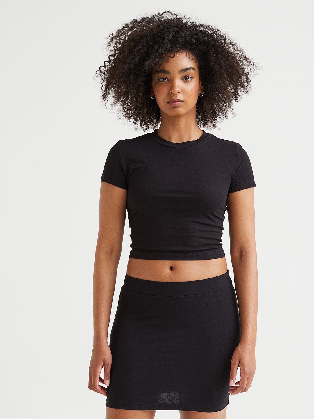 H&M Cropped Top, Black