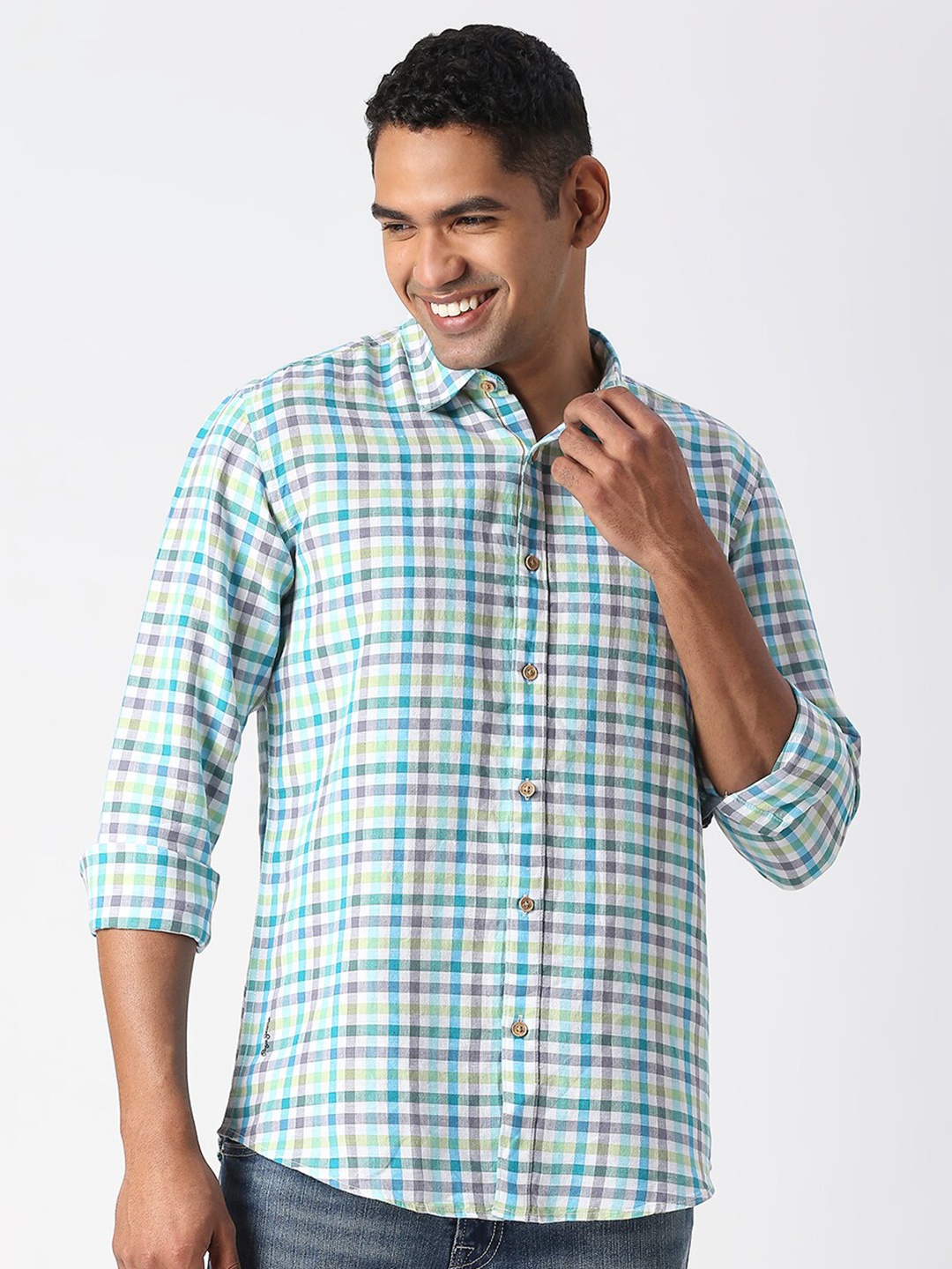 

Pepe Jeans Standard Opaque Checked Casual Shirt, White