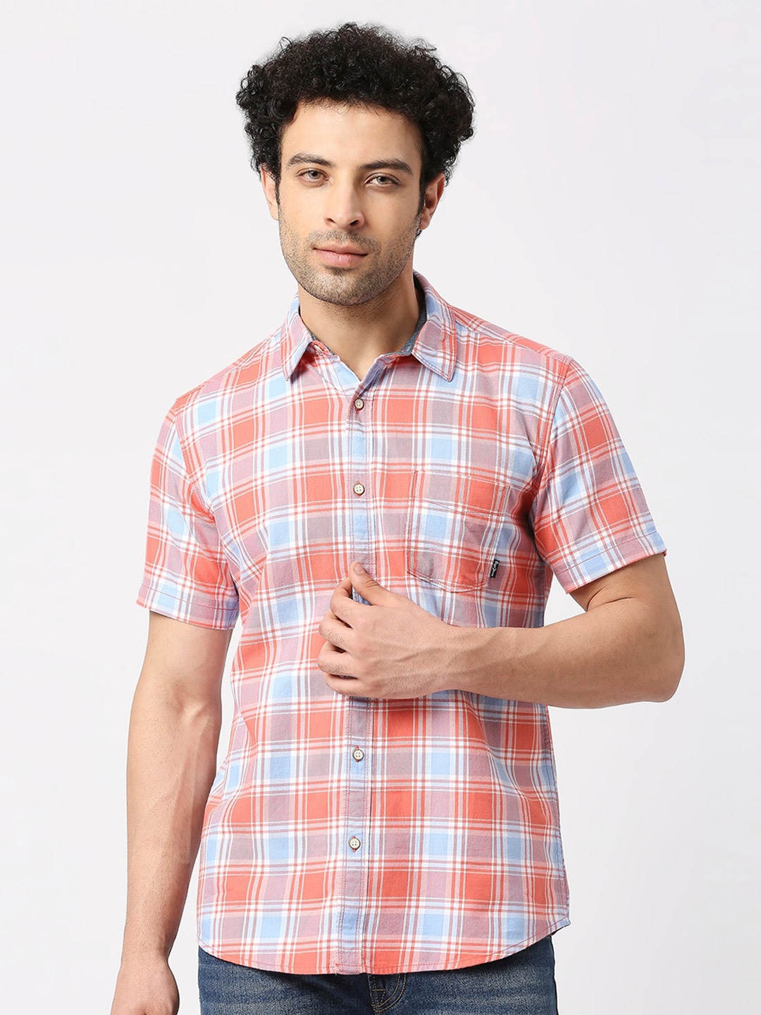 

Pepe Jeans Checks Cotton Casual Shirt, Red