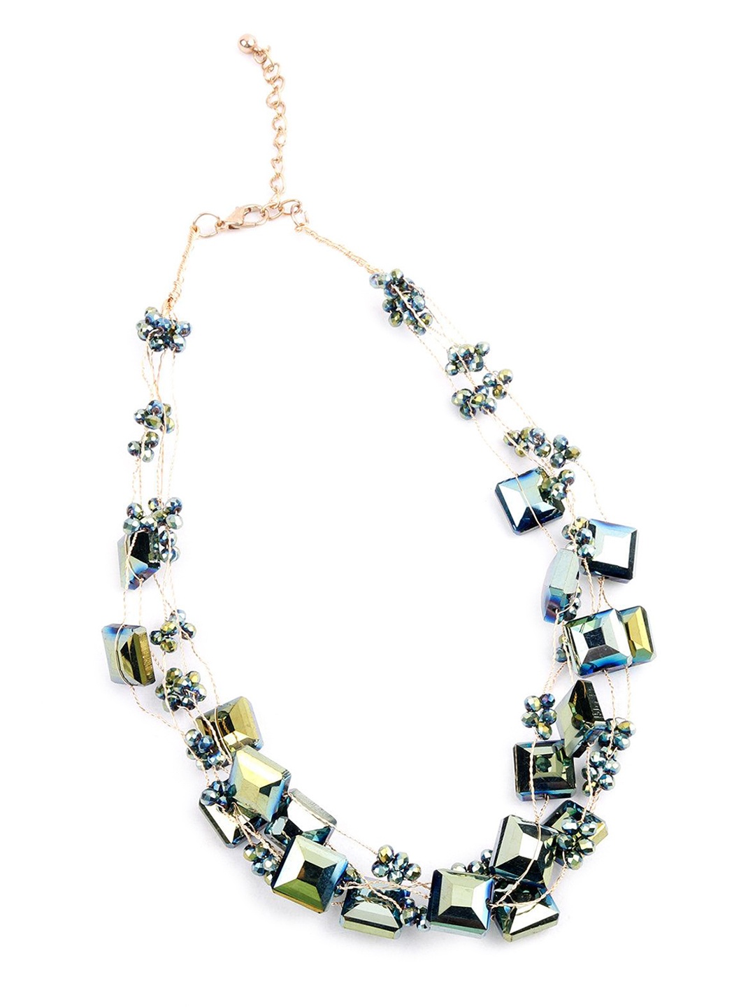 

ODETTE Gold-Plated Layered Necklace, Green