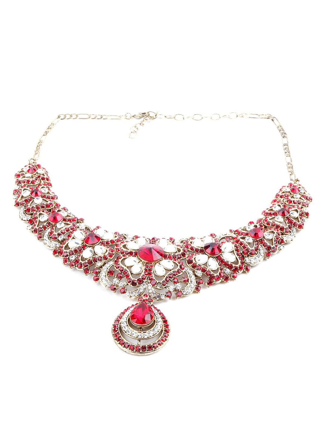 

ODETTE Crystal-Studded Necklace & Earring Set, Gold