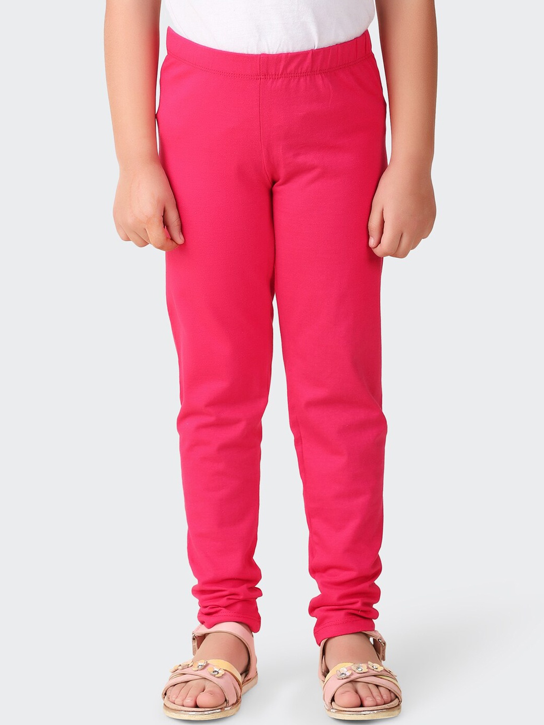

Fabindia Girs Cotton Churidar Length Leggings, Pink
